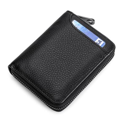 China 2021 New Rfid Card Anti-theft Waterproof Coin Purse Bag Men Business Large Capacity Purse Bag for sale