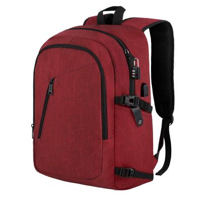 China With Lock USB 2021 New Oxford Password Schoolbag Backpack Men'S Casual Travel Computer Backpack for sale