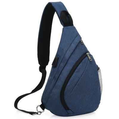 China Newspaper Used High Quality New Trend Chest Bag Men Oxford Cloth Fashion Waterproof Shoulder Bag for sale