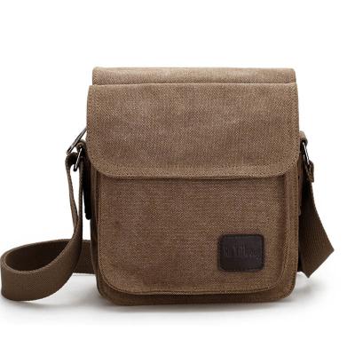 China Waterproof Men's Retro Canvas One-Shoulder Messenger Bag 2021 Single Fashion Handbag For Men for sale