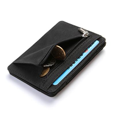 China Italian Short Wallet Flip Wallet 2021 New Anti-theft Magic Black Coin Purse For Men for sale