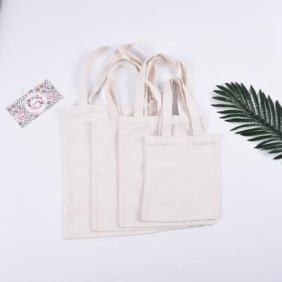 China White Handled Spot Advertising Canvas Bag Student Tote Bag Cotton Canvas Bag Custom Logo for sale