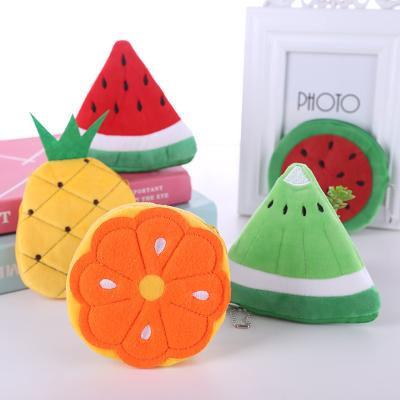 China Fashion new fashion fruit the funny coin purse small cartoon plush coin purse wallet for sale