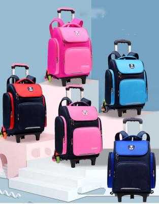 China Student Anti-theft Backpack, Children's Trolley School Bag, 2021 Customs Children's School Bag With Trolley Wheeled Youth for sale