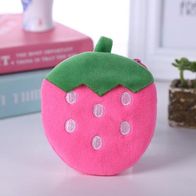 China New Fashion Cartoon Fruit Small Plush Coin Purse Wallet Cute Funny Coin Purse for sale