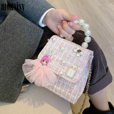 China High Quality French Children's Handbag Winter Girl's Chain Messenger Bag Mini Shoulder Bag New for sale