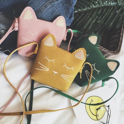 China 2021 Korean Fashion Children's Cute Princess Messenger Bag Girls Mini Bag Cat Baby Shoulder Bag New for sale