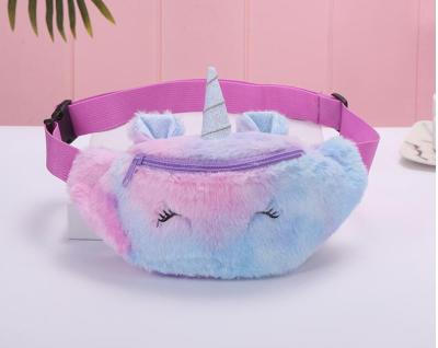 China 2021 Winter Water Proof Fashion New Cute Plush Waist Bag Kids Mini One-Shoulder Messenger Bag for sale