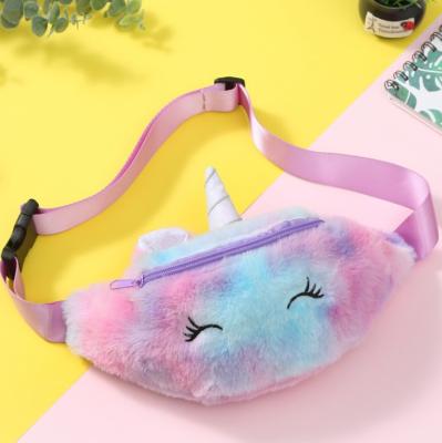 China 2021 New Mini Winter Fashion New Plush Water Proof Waist Bag Kids Cute One-Shoulder Messenger Bag for sale