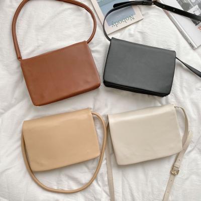 China New Simple Fashion Solid Color Bags Ladies Single Shoulder Armpit Messenger Bag Small for sale