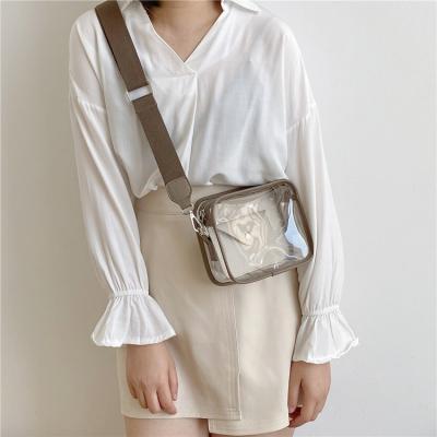 China Fashion Jelly Bag simple high quality 2021 new arrive women's transparent diagonal shoulder bag small for sale