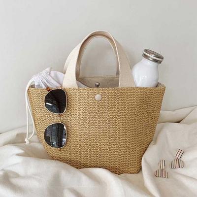 China Wholesale High Quality New Summer Style Hand - Woven Portable Seaside Straw Woven Bag Beach Bag Retro Bag Leisure For Vacation for sale