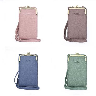 China 2021 New Retro Ladies Messenger Shoulder Bag Long Wallet Large Capacity Waterproof Clutch for sale