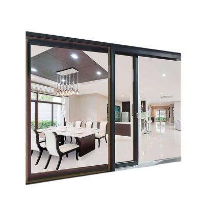 China Low MOQ Modern Fashion Retro Sliding Aluminum French Glass Barn Door for sale