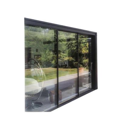 China Modern Ireland Fashion High End Exterior Design Use Aluminum Sliding Glass Door for sale