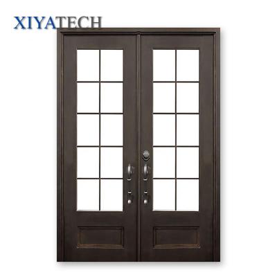 China Modern Low Cost Front Entry Installed Wrought Iron Door For Installation Instructions for sale