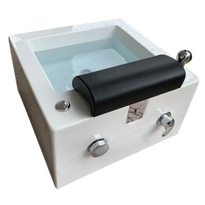 China Modern Luxury Factory Sell Cheap Modern Simple Pipeless Whirlpool Fiberglass Foot Spa Massage Pedicure Basin for sale