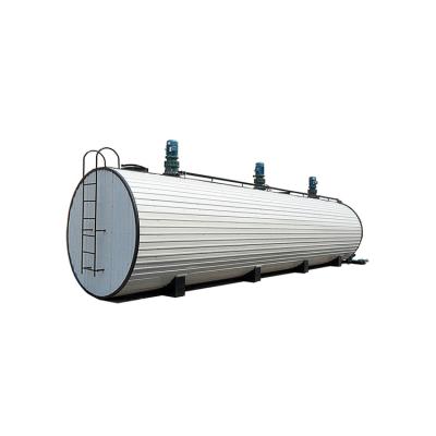 China Construction Works Horizontal Asphalt Bitumen Heating Storage Tanks With Burner for sale