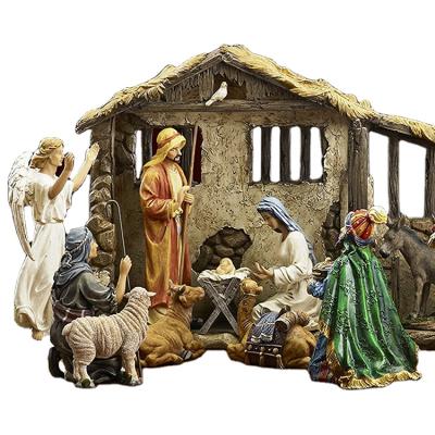 China China Premium Quality Holy Family Figurine Religious Ornament Resin Christmas Nativity Sets for sale