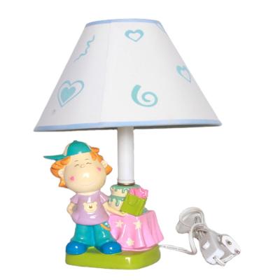 China Modern Cute Custom Handcrafted Cartoon Kids Desk Lamp Resin Bedside Lamp Polyresin Table Lamp For Home Decor for sale