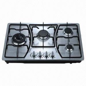 China Gas Hob with 4 Heads and Iron Burner Caps, Measures 760 x 500mm for sale