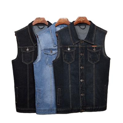 China Viable Custom Logo Mens Vest Denim Vest Mens Vests And Vests Jeans Plus Size Mens Vests for sale