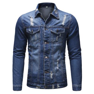 China QUICK DRY custom logo men's denim jacket lattice jacket loose men's jeans jacket for sale