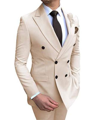 China Anti-Wrinkle 2021 Wholesale All Colors Custom Streetwear Business Suits 2 Pieces Mens Suits Men Wedding Formal Slim Fit Men Suits for sale