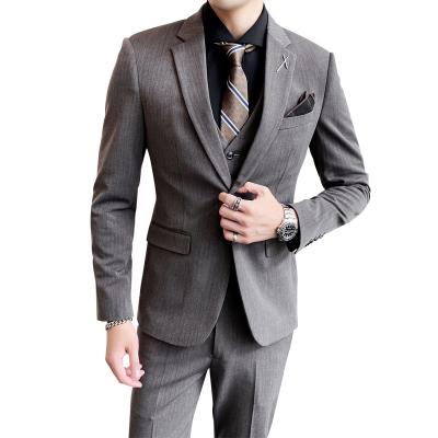 China Anti-Wrinkle 2021 Wholesale Service OEM/ODM Men's Formal Business 3 Piece Suit Slim Fit Official Men Wedding Suits Men's Formal Suit for sale