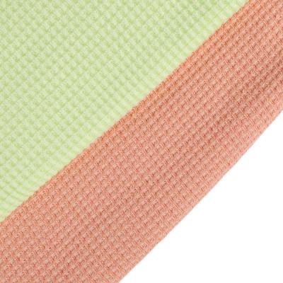 China Memory plain dyed rib CVC fabric POLY COTTON waffle fabric for long sleeves, sportswear and casual wear for sale