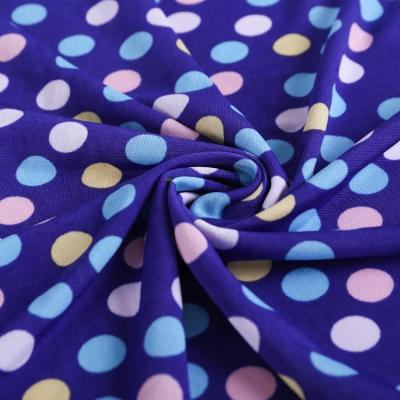 China Viable Navy 95 polyester tank top fabric spandex fdy printed dots online in south africa for sale