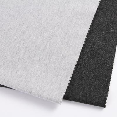 China Double Faced High Quality Dye Single Weft Knitted Gray Spandex NR Blend Ponte Roma Fabric for sale