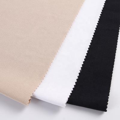 China Durable Solid Crepe Plain Dye Scuba Knit White Dress Fabric for sale