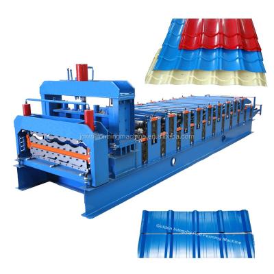 China High Quality Hotels Double Layer Roll Forming Machine Corrugated Sheet Curve Tile Making Machinery for sale