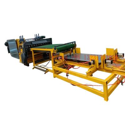 China Hotels automatic cutting of 2 mm steel sheets from 0.5 to length machine with 5 tons of hydraulic uncoiler for sale