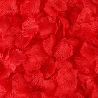 China Wholesale Traditional Wedding Party Real Rose Petal Romantic Artificial Touch Silk Satin Decorative Flower Petals 100pcs Per Bag for sale