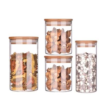 China Wholesale Jarras De Vidrio Glass Microwavable Jar Seals Storage Jars Tea Candy Glass Storage Jars Bottles And Storage Jars With Lid for sale