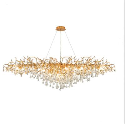 China 2019 Warehouse Chandelier Lighting Restaurant Interior Decoration Warm Golden Chandelier HQ-6095 for sale