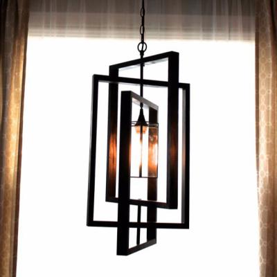 China Mid Century Exquisite Geometric Rectangular Modern Chandelier Pendant Light 6.3-13 for sale