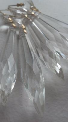 China 6.28 -4 Exquisite 550 Icicle Luster Ornament Crystal Prism U Drop Shabby Chic U Drop Clear for sale