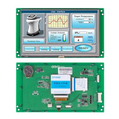 China STONE Smart HMI 7 Inch LCD Module 1024x600 TFT Touch Screen Display With UART Serial Port Interface Software 7.0 Inch for sale