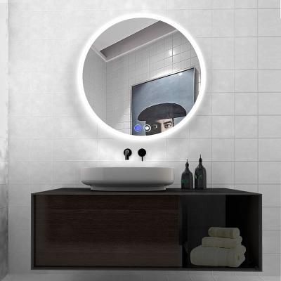 China Bathroom Mirror Minimalist Round Smart Mirror Wall Mounted Bathroom Wall Led Mirror Bathroom for sale