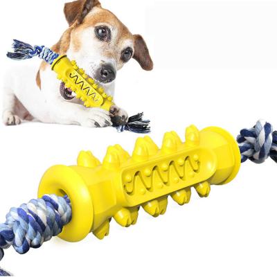 China Wholesale Viable Pet Toothbrush Dog Chew Toy Puzzle Game Dog Toys Interactive Dog Rope Cleaning Toy for sale