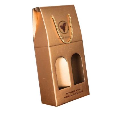 China Recyclable Collapsible Cardboard Folding Gift Corrugated Mailing Wine Cardboard Box With High Quality for sale