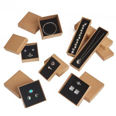 China High Safety Performance To Protect Products Customized Brown Kraft Paper Cardboard Paper Jewelry Necklace Packaging Box With Logo for sale