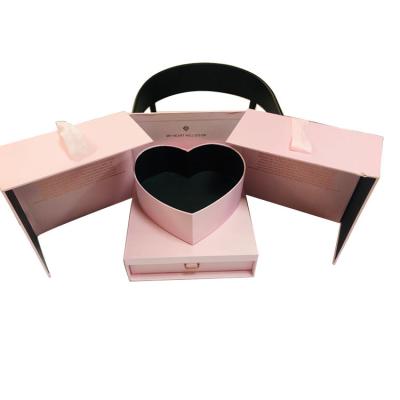 China High security performance to protect new products design surprise gift box heart shape set gifts with ribbon sealing for sale