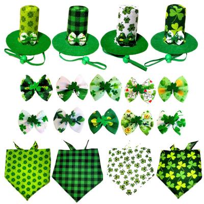 China New Four Leaf Clover Stocked Organic Scarf And Adjustable Dog Logo For Pet Custom Made Pet Accessories for sale