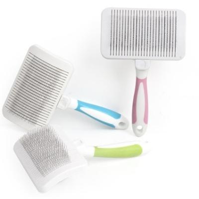 China Stored Pet Supplies Hair Styling Home Self-cleaning Comb Hair Removal Brush Dog Grooming Tool Hair Comb for sale