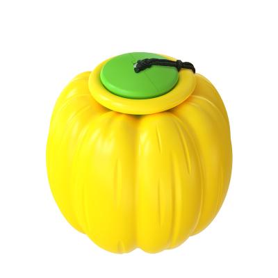 China Throwing Dog Stocked Toy Ball Pet Chew Toy Pumpkin Rubber Molar Hand Stick Dog Toy for sale