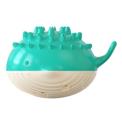 China New Small Crocodile Stocked Water Spray Toy Ball Dog Molar Ball Electric Toothbrush Pet Chewing Toy for sale